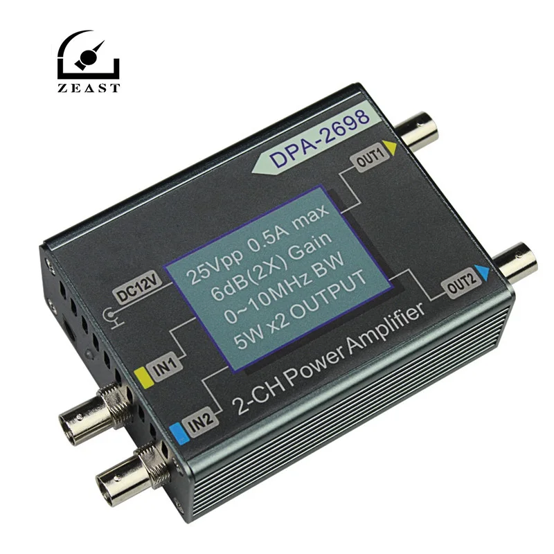 2DPA-2698 10MHz High Power Dual Channel DDS Function Signal Generator Power Amplifier DC Power Amplifier