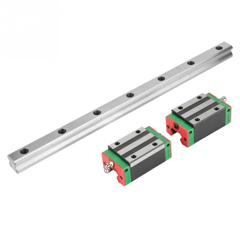 

2Pcs HGR20 400mm Linear Guide Rail Linear Rail Block Slide Carriage CNC Router guia linear with 4pcs Rail Block Ball Screw New