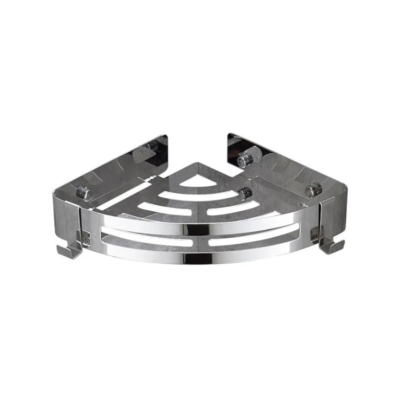 Günstige Stahl Bad Regal Regale Gebürstet Nickel Wand Montieren Dreieck Dusche Candy Lagerung Rack Bad Zubehör Einzigen Schicht