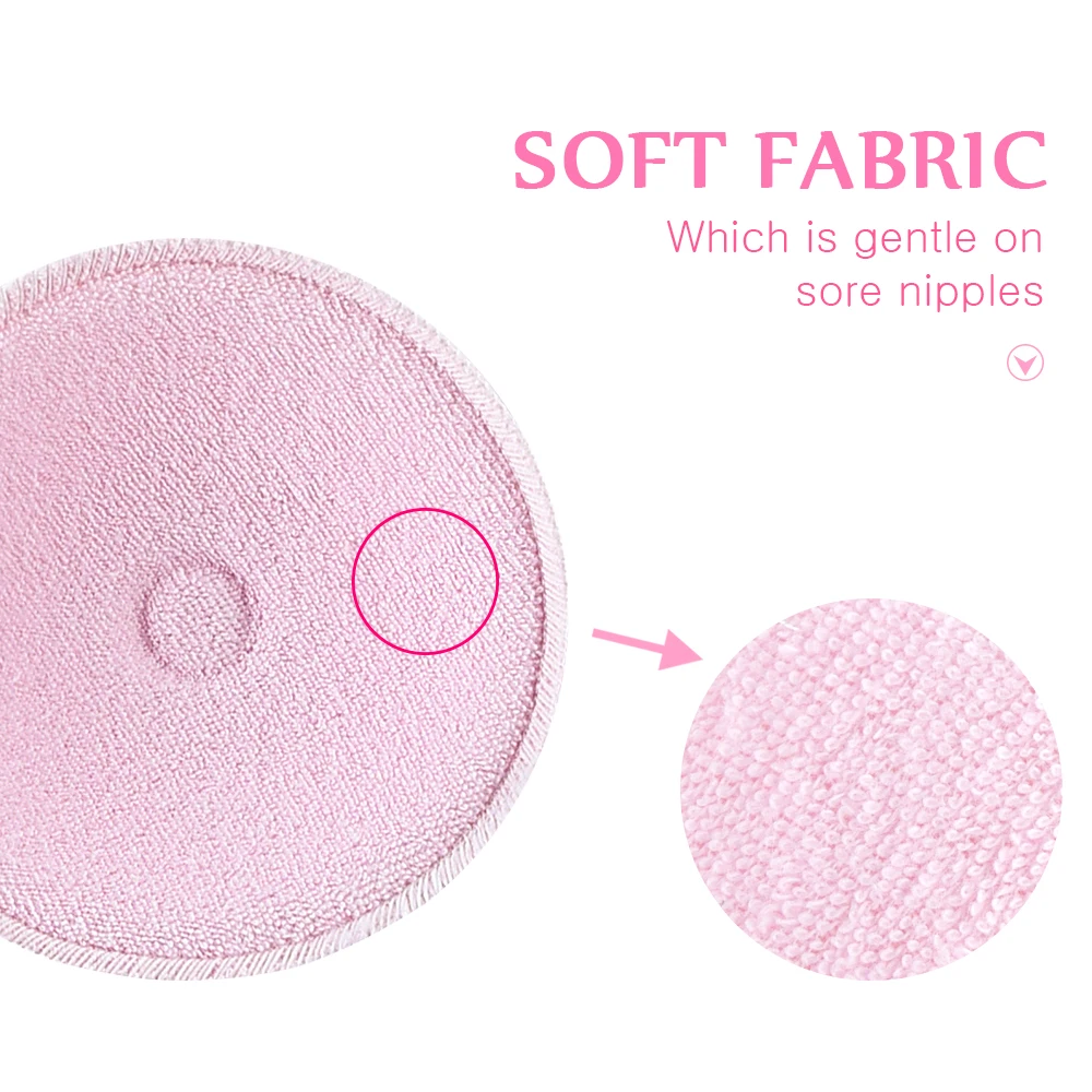 2/4 PCS Surface Cotton + Sanitary Sponge Reusable Breast Nursing Pads Soft 3D Cup Washable Pad Baby Breastfeeding Accessor 3
