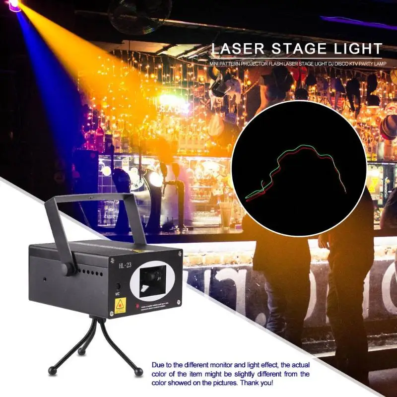 

Mini Pattern Projector Flash Laser Stage Light DJ Disco KTV Party Club Lamp EU plug/US plug Stage Light
