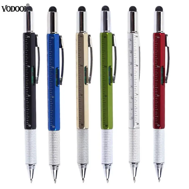 

VODOOL Tool Ballpoint Pen Creative Stationery Screwdriver Ruler Spirit Level Ball Pen Multifunction Canetas Office School Gift