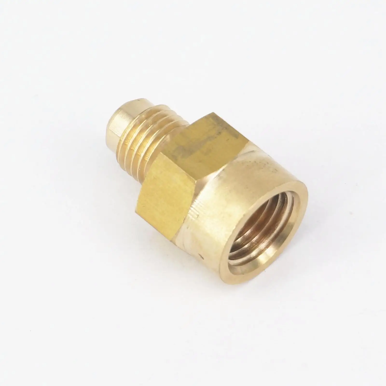 PATIKIL Set Raccordi Tubi Svasati Ottone, 2pz 1/2 Svasato Femmina x 5/8 Maschio Svasato Raccordi Tubi Ottone Accoppiamento 45 Gradi Connettore Tubo Riduttore con Dado Svasato Raggi Gas