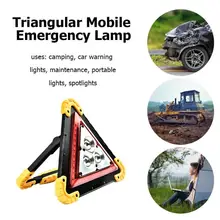 Наружний прожектор заливающего света инструмент для выживания COB рабочий треугольный, предупреждающий свет SOS прожектор авариПредупреждение светофор прожектор