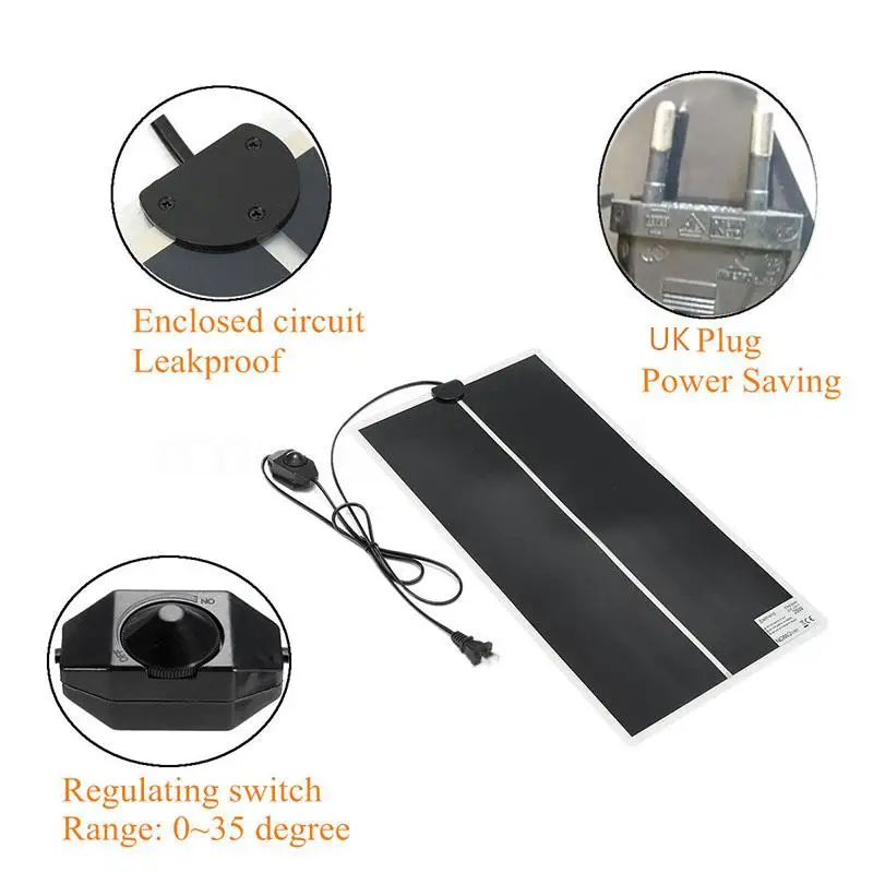 

Reptile Heat Mat Incubator Pet Heating Pad Pet Reptile Vivarium Terrarium Warm Heater With Thermostat Controller EU Plug