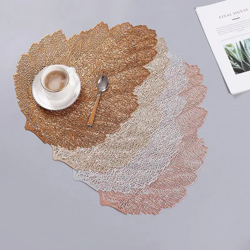 قطع قماش توضع تحت الأغراض المختلفة مصنوعة من الكلوريد متعدد الفينيل العزل سادة طاولة طعام محاكاة ورقة تحديد الموقع الديكور الشمال نمط الطعا...