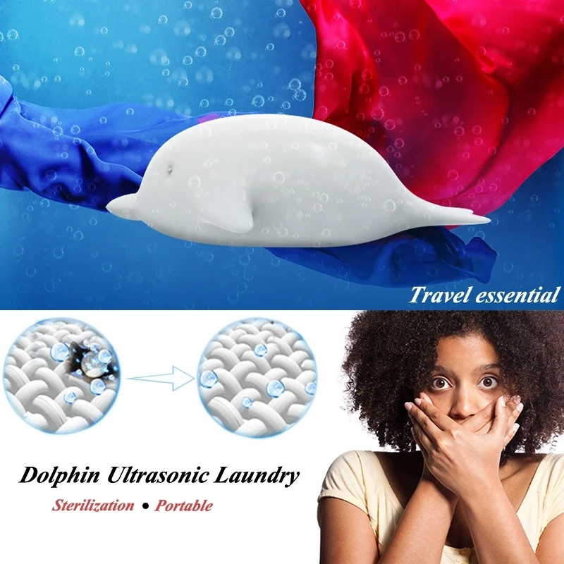 Ultrasonic Mini Portable Laundry Washer Washer Cleaner Multi-function Cleanser for Clothing,for Jewel