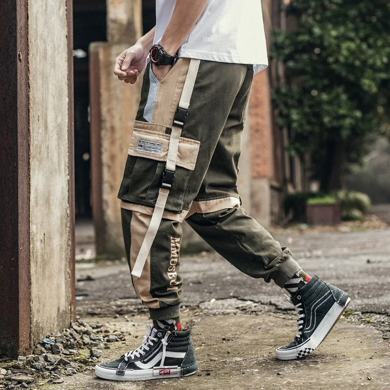 Men's Trousers 2019 Summer New Loose Multi-pocket Overalls Men's Nine Pants Trousers Personality Youth Casual Men's Clothing