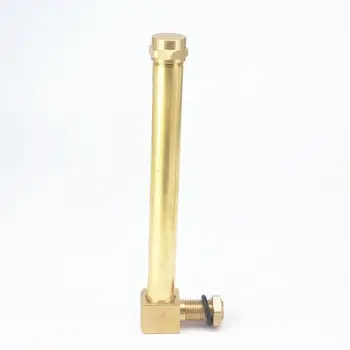 

1/4" BSPP 125mm Brass Oil Liquid Level Indicator Sight Glass For Lathes Sump Gas Engine Motor Tractor -40 to 300 Degrees C