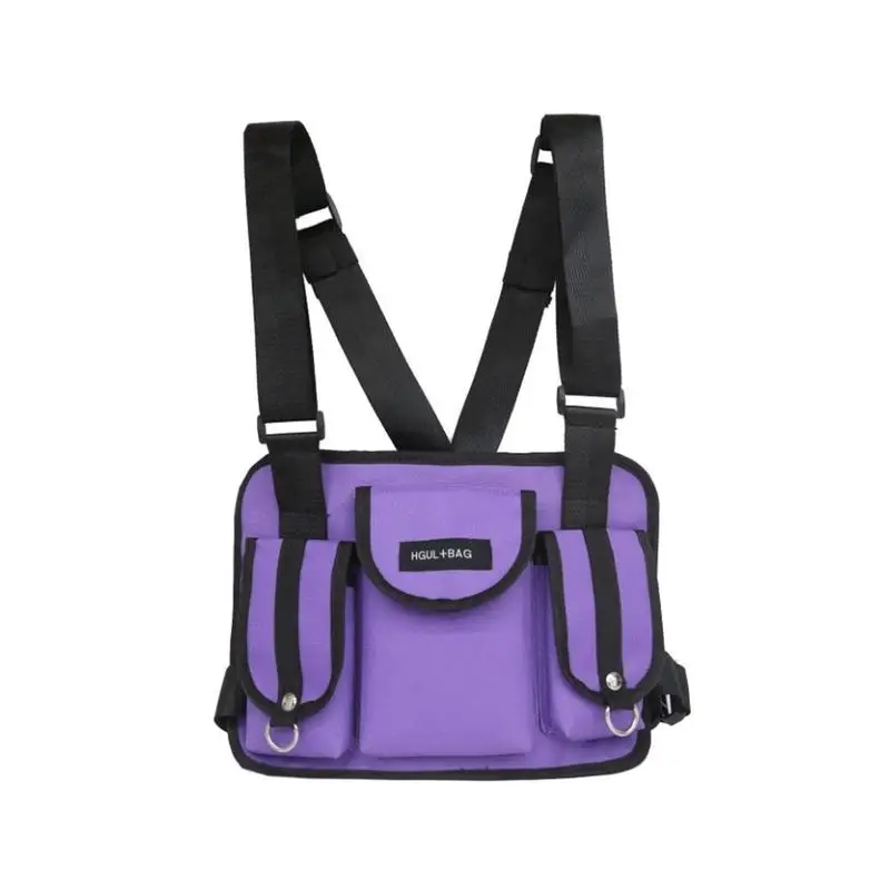 

Chest Bag Black Vest Hip Hop Streetwear Functional Tactical Harness Chest Rig Kanye West Wist Pack Chest Rig Bag