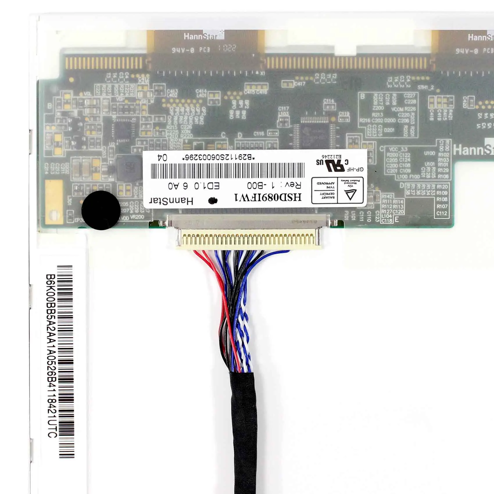 Соединитель LVDS с резистивной сенсорной панелью 8 9 дюйма 40 контактов 1024x600 LTN098NT01