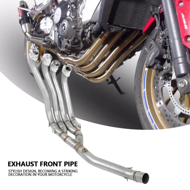 Мотоцикл Нержавеющая сталь Передняя средняя труба выпускной коллектор для Honda CB650F мотоцикл выхлопной системы