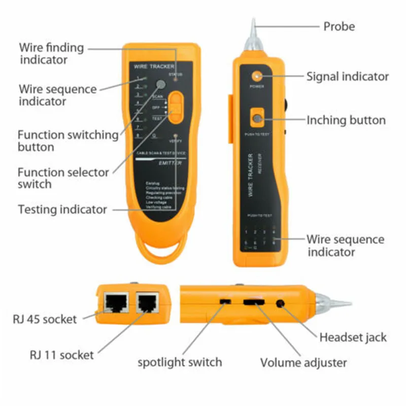 Netzwerk LAN Ethernet Telefonkabel Toner Draht Tracker Tracking System Tester