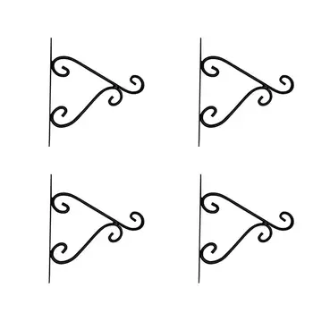 

4pcs European Style Wrought Iron Elegant Clothing Candlestick Sundries Wall Hook Rack Hook for Home Outdoor Indoor Balcony