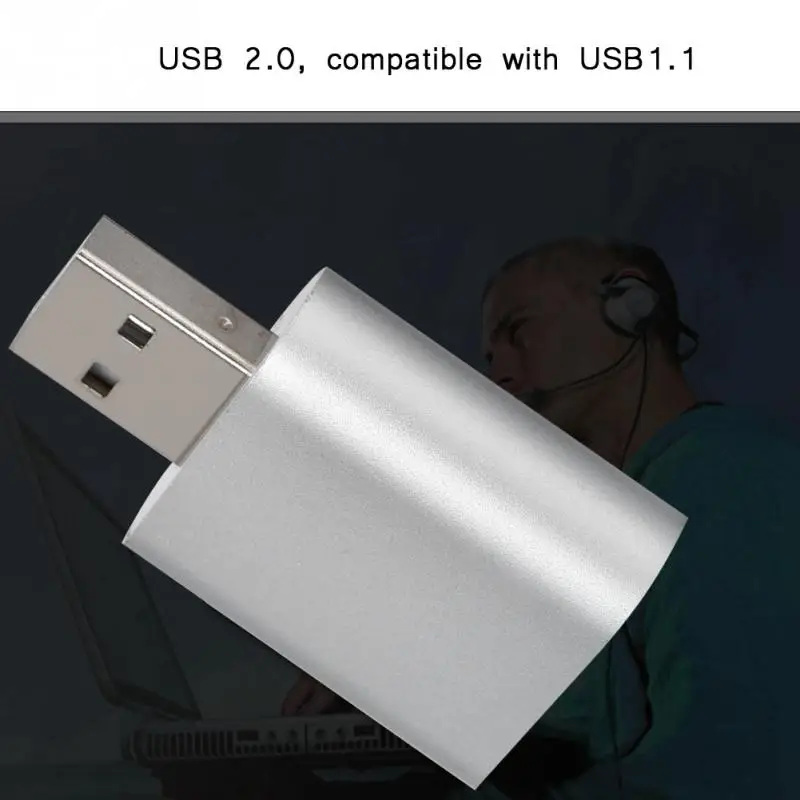 Прочный 7,1 канальный Внешний USB 2,0 до 3,5 мм стерео аудио Звуковая карта Микрофон адаптер динамик для Windows 8/7/Vista/XP для Mac