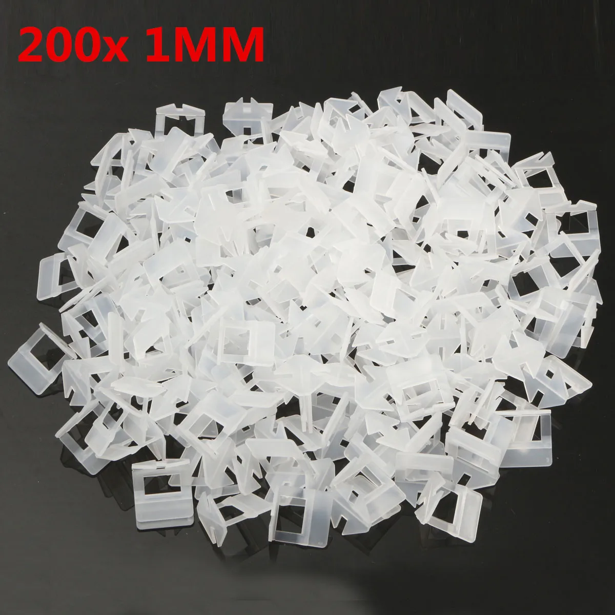 

200 Clips Tile Leveling System Kit 1.0mm Tiles Spacer Tiling Tool Wall Floor For Tile Leveling