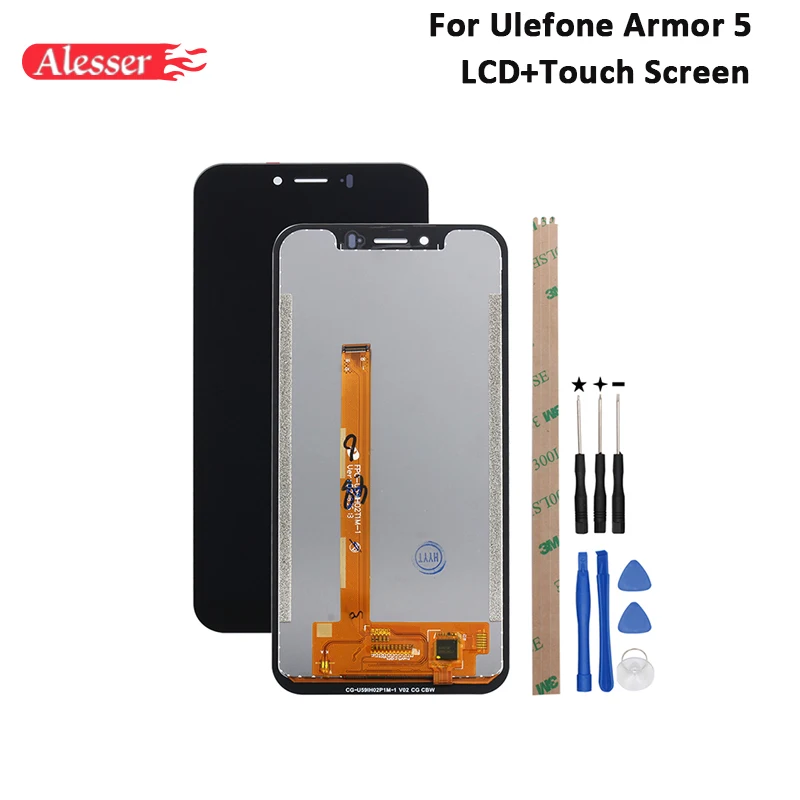 

Alesser For Ulefone Armor 5 LCD Display and Touch Screen Assembly With Tools And Adhesive For Ulefone Armor 5 Phone 5.85''