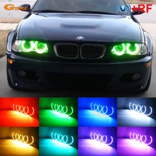 4 pcs 131mm For BMW E36 E38 E39 E46 Excellent RF Bluetooth Controller Multi-Color Ultra bright RGB LED Angel Eyes Halo Ring kit