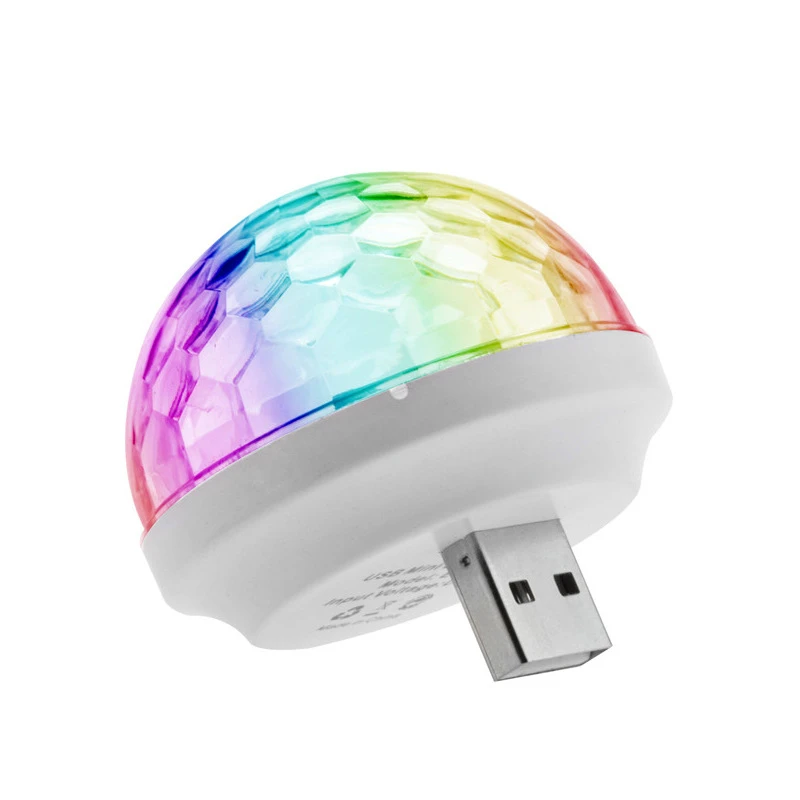 

DE.SOU 1PC Cool Mini Car USB Atmosphere Light DJ RGB Colorful Music Sound Lamp For USB-C Music Control Magic Ball
