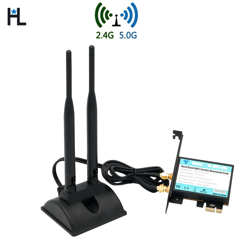 

Wifi adapter M.2 ngff Wi-Fi network card wireless receiver pci-express X1 interface with ac 7265 card Dual Band antenna DIY