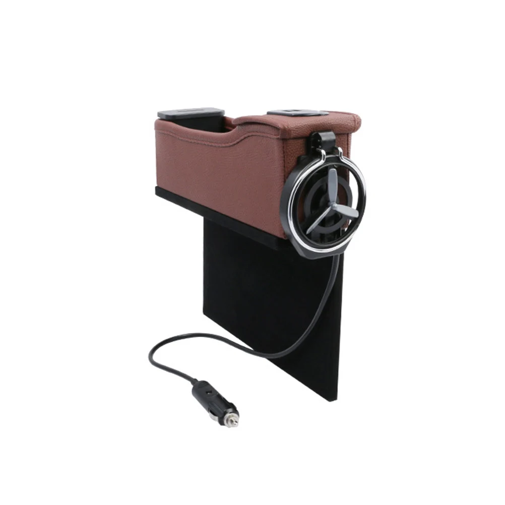 

Car Seat Gap Storage Box Multi-functional Universal Rechargeable Leather Car Storage Organizer