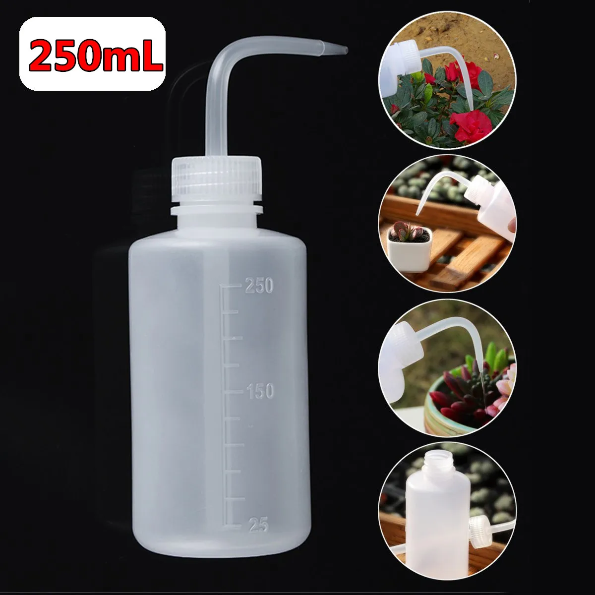 

Plastic 250ML Succulents Watering Can Small Beak Pouring Kettle Gardening Tools Bottle Alcohol Cans Washing Squeeze Bottles