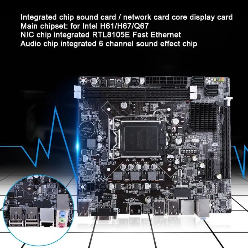 H61 H67 Q67 كمبيوتر مكتبي اللوحة اللوحة LGA 1155 دبوس وحدة المعالجة المركزية واجهة ترقية USB2.0 DDR3 1600/1333 DDR3 DIMM ل إنتل H61 H67 Q67 كمبيوتر مكتبي اللوحة اللوحة LGA 1155 دبوس وحدة المعالجة المركزية واجهة ترقية USB2.0 DDR3 1600/1333 DDR3 DIMM ل إنتل