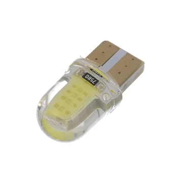 

1Pcs New T10 COB LED Car Interior Night Lights Silica Gel W5W 194 Auto Wedge Side Light Reading Bulb DC 12V Signal Lamp