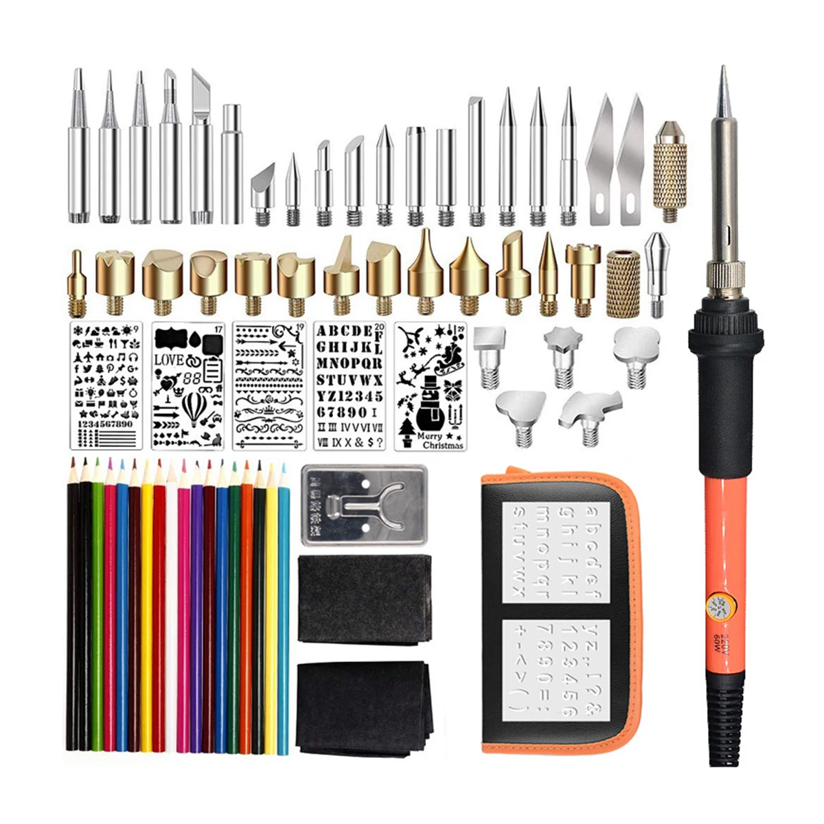 

71Pc Kit Welding Soldering Iron Kit Adjustable Temperature Multi Functional Welding Tool with Carry Case for Soldering Pyrograph