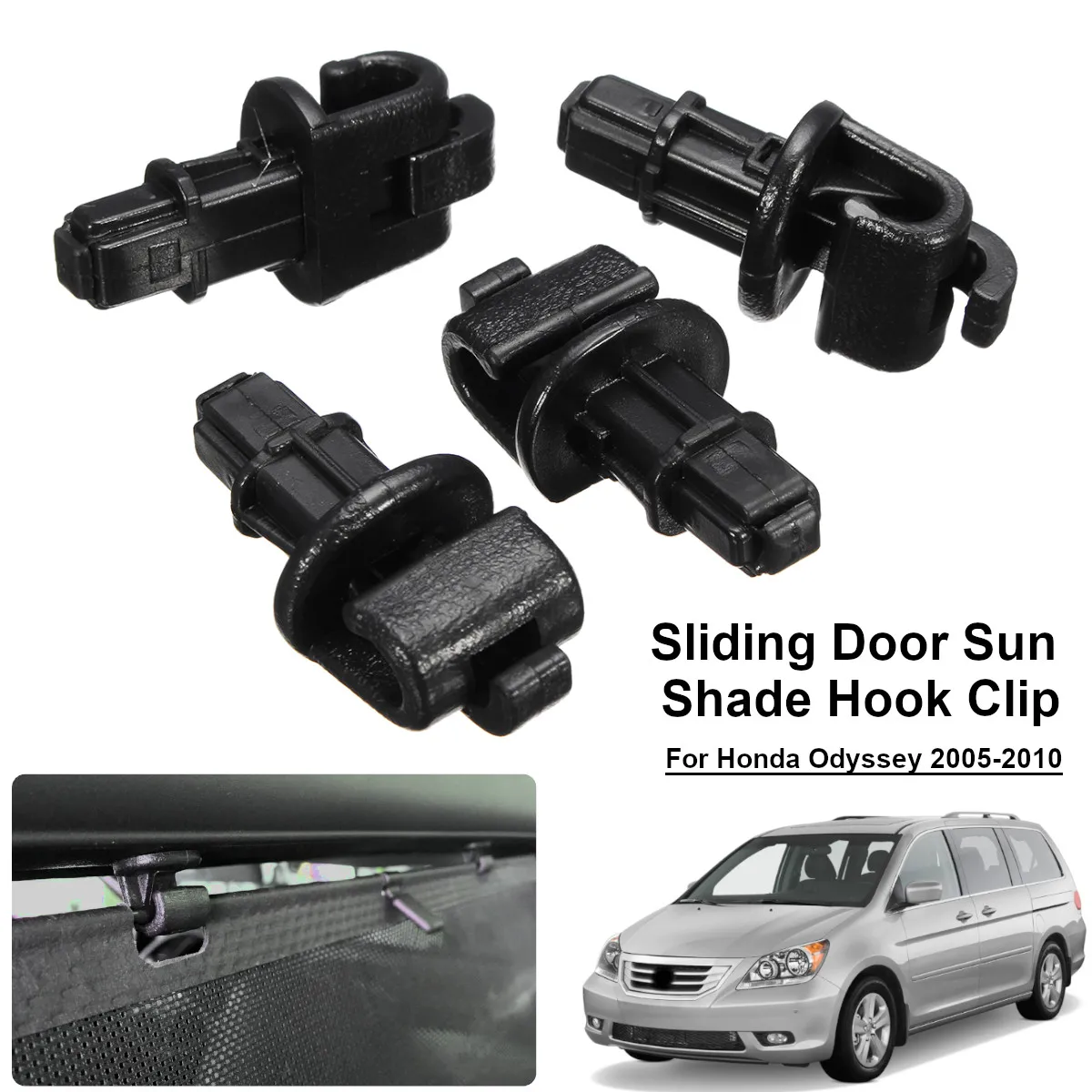 

Car Door Sun Shade Hook Clip Rivet Sliding Door Sun Shade Hook Clip Kit For Honda for Odyssey 2005-2010