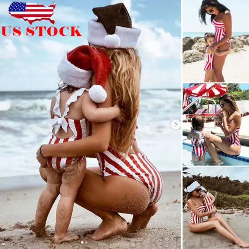 

Family Matching Bikinis Women Baby Girls Bikini Set Mother Daughter Bathing