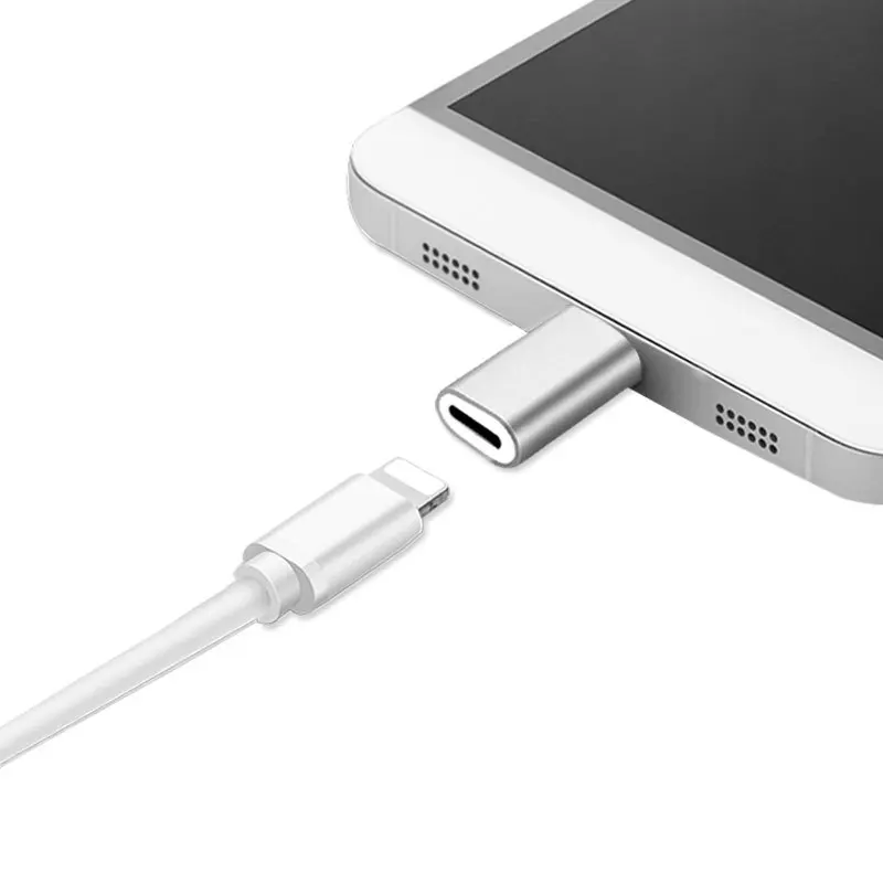 Алюминиевый сплав для Lightning 8 Pin женский микро USB конвертер зарядный type-C разъем адаптер для Android мобильного телефона