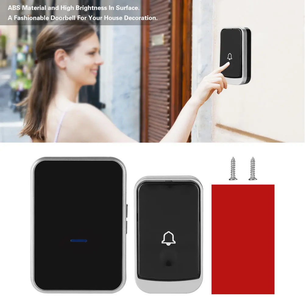 

Wireless Doorbell Smart Ding Dong Door bell IP44 Waterproof Door Bell 85V-260V For Hotel Home hospitals factories