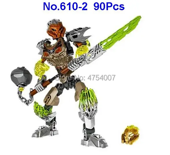 

610-2 90pcs Bionicle Pohatu Stone Land Guardian Compatible 71306 Building Block Toy