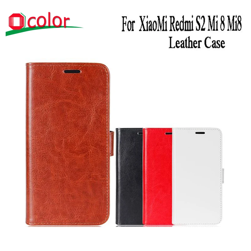 Ocolor для Xiao mi Red S2 8 из искусственной кожи нескользящий флип-кошелек чехол с