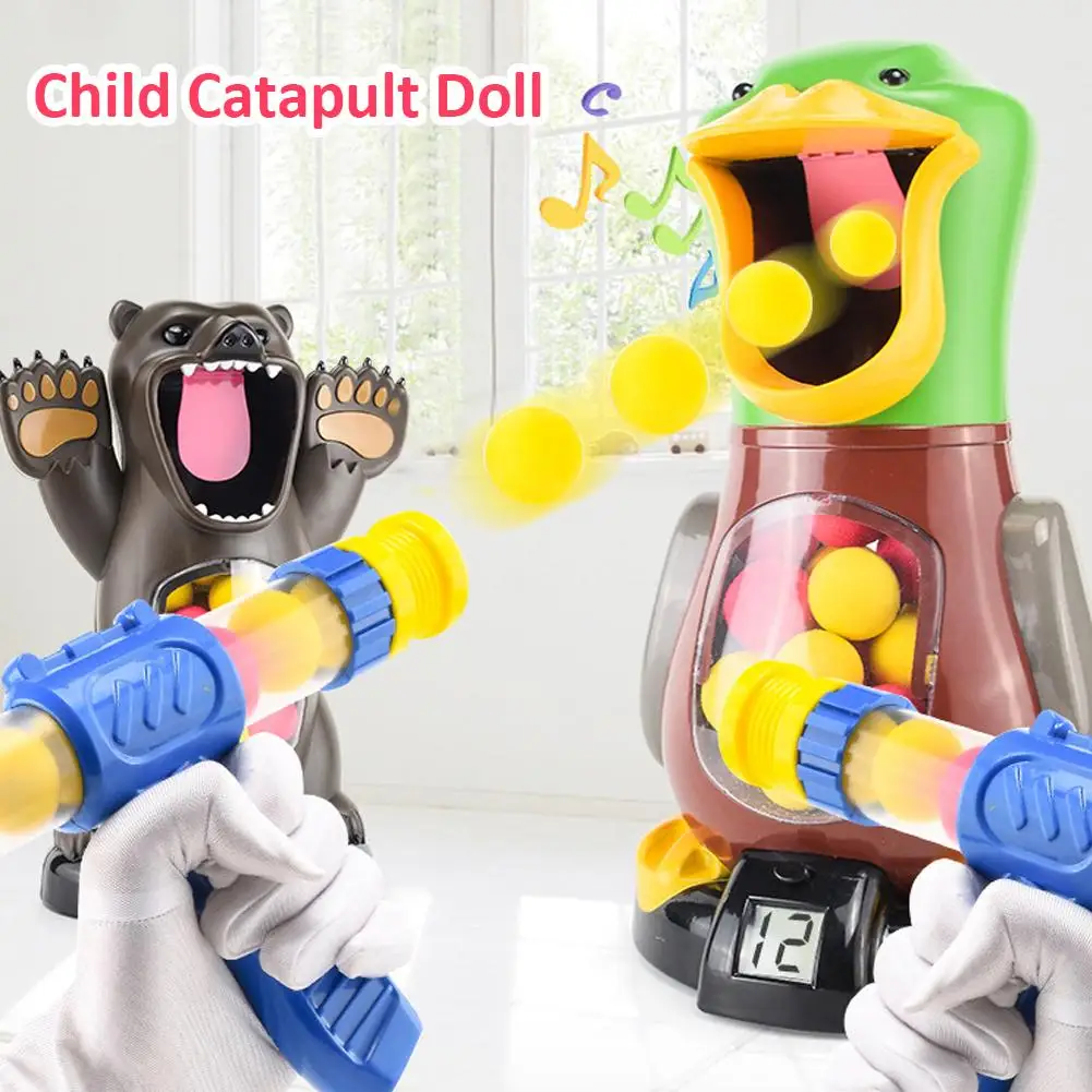 

Air Powered Boy Safety Soft Bullet Child Toy Electronic Game Target Bullet Toy Indoor Bears Shooting Game Kids New
