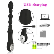 Electric Anal Plug 7 Frequency Vibration for Men and Women with Masturbation Pull Beads Stimulator Dildo Massager Anal Sex Toys