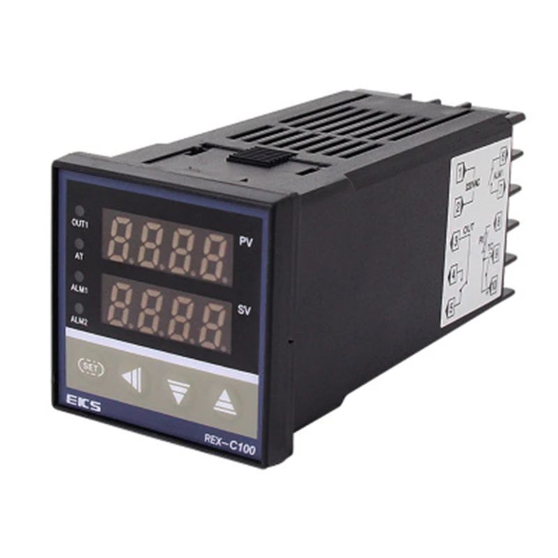FUNN Digital 220В PID REX C100 регулятор температуры + Макс. 40A SSR K термопара контроллер Набор