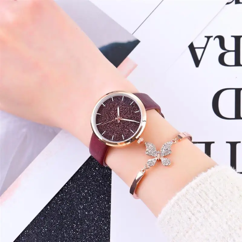 Montre Femme Flash Powder часы женские кожаные ремни из нержавеющей стали аналоговые