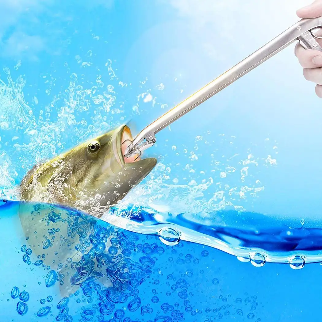 Portable Stainless Steel Long Fish Gripper Fishing Control Fishing