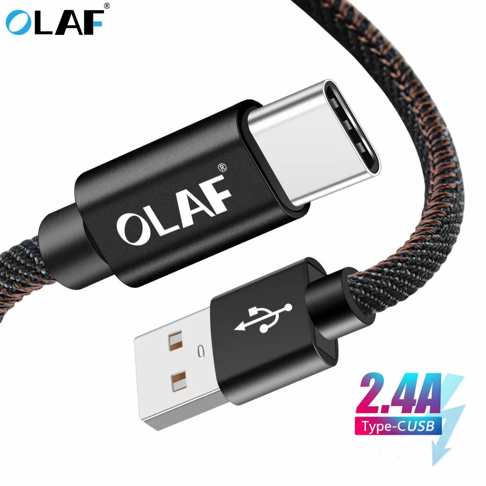 

OLAF USB C Type-C Cable 1M 2M Type C Cord Fast Charge Data Cable for Samsung Galaxy S9 Note 9 Huawei Mate 20 USB Charger Cables