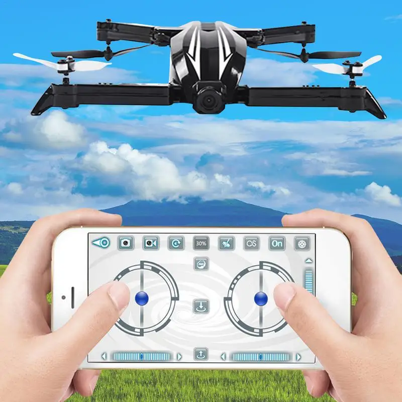 

WIFI FPV 720P Wide Angle Camera Foldable RC Quadcopter Height Hold Selfie Drone White