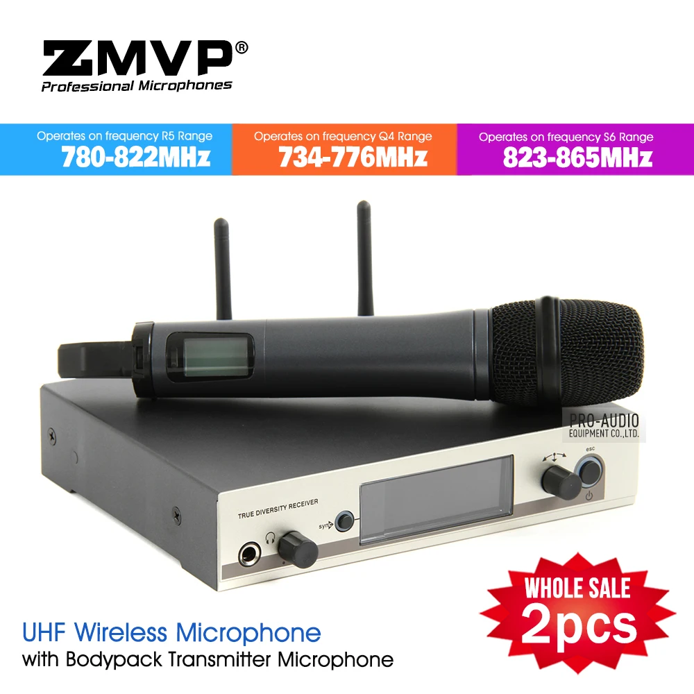 

2pcs Professional EW335G3 UHF Wireless Microphone System With EW300G3 Cordless Handheld Transmitter Mic For Live Vocals Karaoke