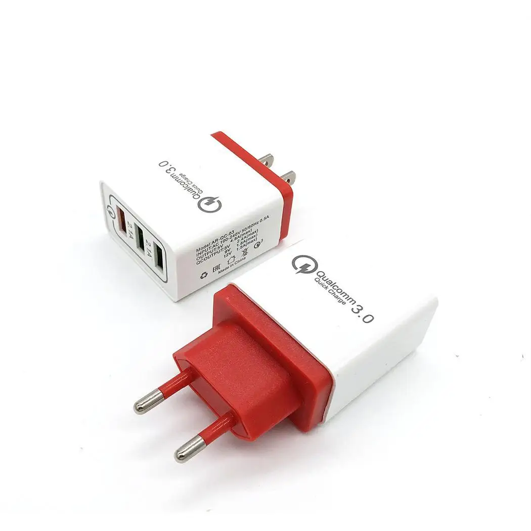 3 порты 0 USB Quick Charge Travel Adapter портативный и легкий стены зарядное устройство для
