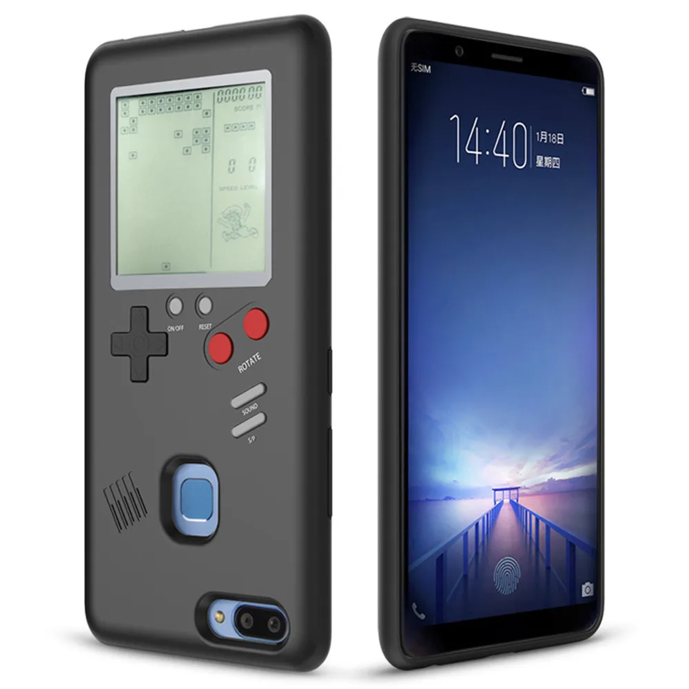 

for vivo x20 plus retro Tetris Cover PC Silicone stress reliever for Gameboy phone case