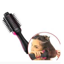 2 в 1 универсальный фен и Volumizer вращающаяся щетка для волос ролик Повернуть Styler гребень укладки выпрямления щипцы для завивки волос