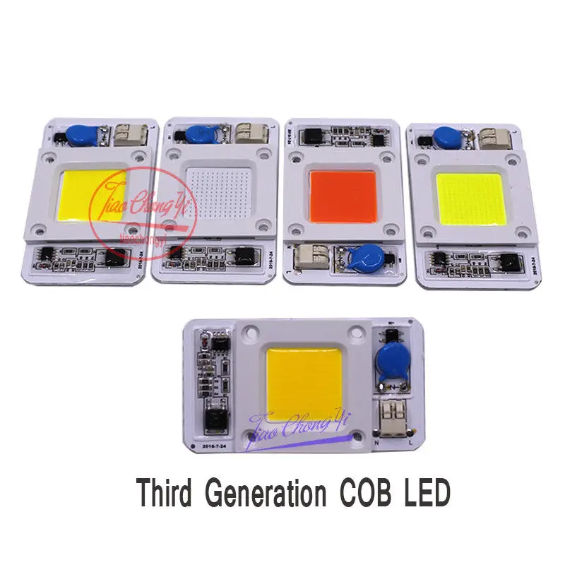 50W Hight Powr Grwoth COB LED AC-220V 110V No need driver Full Spectrum 380-840nm/white/Natural White/warm white