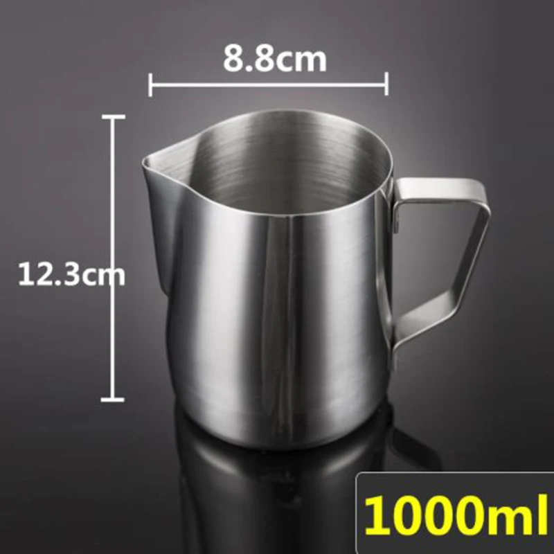 

150ml/350ml/600ml/1000ml/1500ml/2000ml Stainless Steel Coffee Cup Mug Coffee Thermo Latte Art Pull Flower Cup Milk Frothing Jug