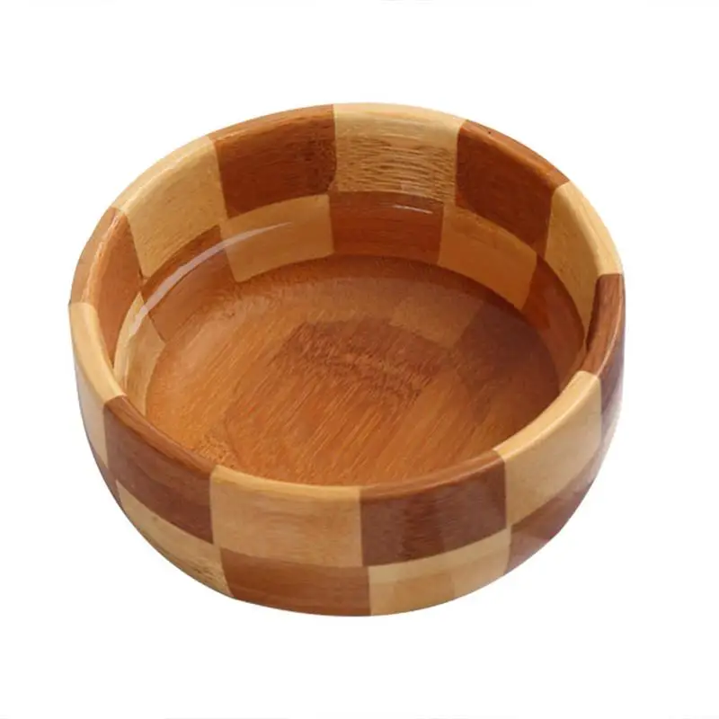 

Bamboo Bowl Wooden Salad Fruit Bowl Durable Safe Children's Rice Container Kitchen Supplies Natural Style Easy To Clean