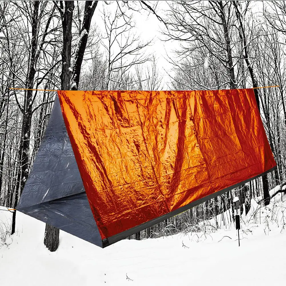 Thickened PE Orange Emergency Insulation Blanket Sleeping Bag Emergency
